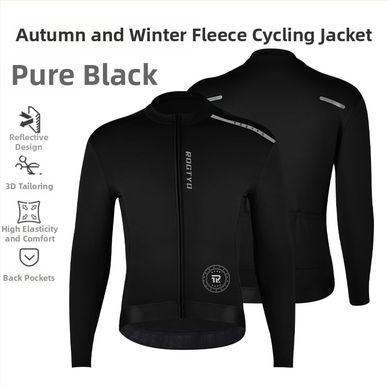 Vīriešu ziemas velosipēdu apģērbu komplekts — vējaizturīgs, silts audums, ceļa velosipēdam