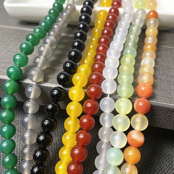 Agatne kružne perle za DIY nakit, materijal: agat; tip perle: kružni; sezona izlaska: proljeće 2025