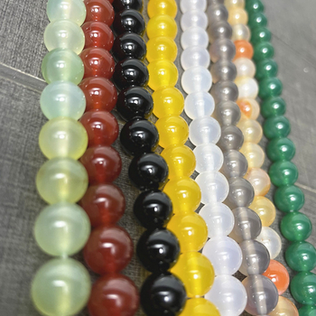 Agatne kružne perle za DIY nakit, materijal: agat; tip perle: kružni; sezona izlaska: proljeće 2025