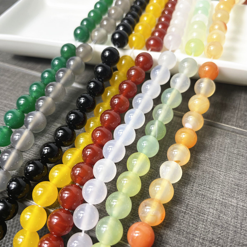 Agatne kružne perle za DIY nakit, materijal: agat; tip perle: kružni; sezona izlaska: proljeće 2025