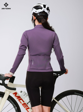 Xintown Universālais viegls flīsa velosipēdu tops ar drukātu rakstu – mitrumu vadīšana, pavasaris