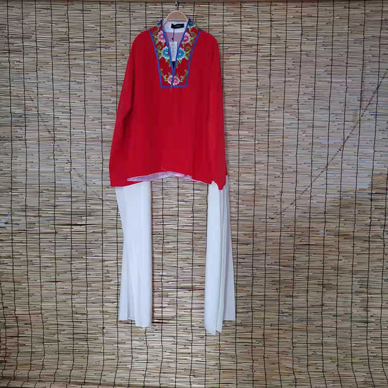 Kanfei Pekinas operas tērps repetīcijām, universāls, Chenille audums, Spandex-Poliesteru maisījums, pavasaris 2025, ar mīkstiem piedurknēm