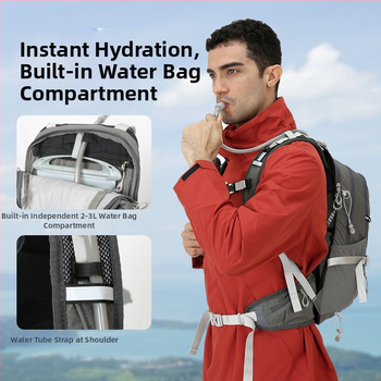 Velo un kalnu pārgājienu mugursoma – inoxto, poliesters, 20 L, Modelis 568, Unisex