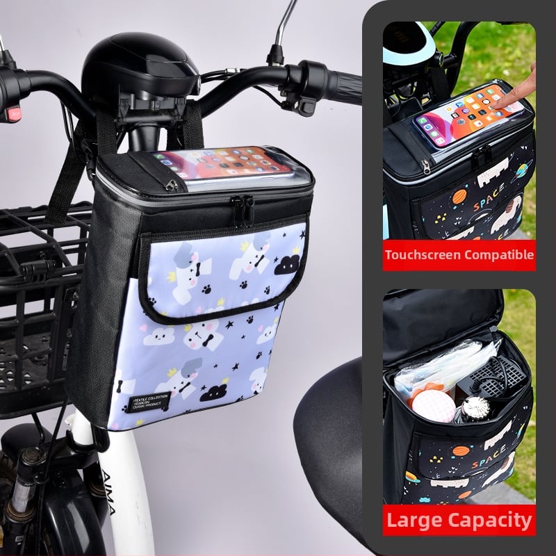 Raybeen τσάντα κρεμαστή για ηλεκτρικά οχήματα, 5,8 L χωρητικότητας, TPU και Oxford ύφασμα, τσάντα ποδηλάτου