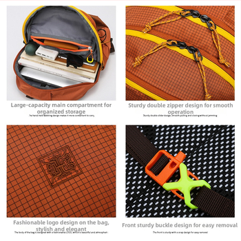 Unisex neilona kalnu mugursoma – ūdensnecaurlaidīga, elpojoša, krāsu saskaņošanas dizains, piemērota pārgājieniem, teltu nometām un izjādēm