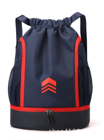 Sporta mugursoma ar sauso/mitro atdalījumu, auklas aizdare, elpojošs Oxford audums, universāla, piemērota ārējiem sporta veidiem.