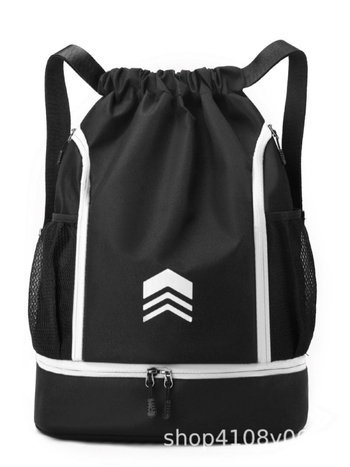 Sporta mugursoma ar sauso/mitro atdalījumu, auklas aizdare, elpojošs Oxford audums, universāla, piemērota ārējiem sporta veidiem.