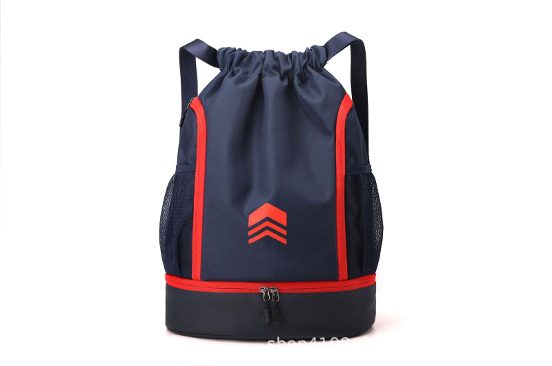 Sporta mugursoma ar sauso/mitro atdalījumu, auklas aizdare, elpojošs Oxford audums, universāla, piemērota ārējiem sporta veidiem.