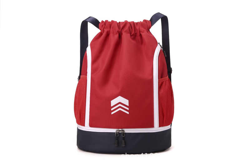 Sporta mugursoma ar sauso/mitro atdalījumu, auklas aizdare, elpojošs Oxford audums, universāla, piemērota ārējiem sporta veidiem.