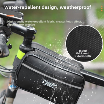 Τσαντα frame ποδηλάτου για βουνό/δρομικό με θήκη κινητού στον άνω σωλήνα και θήκη σέλας