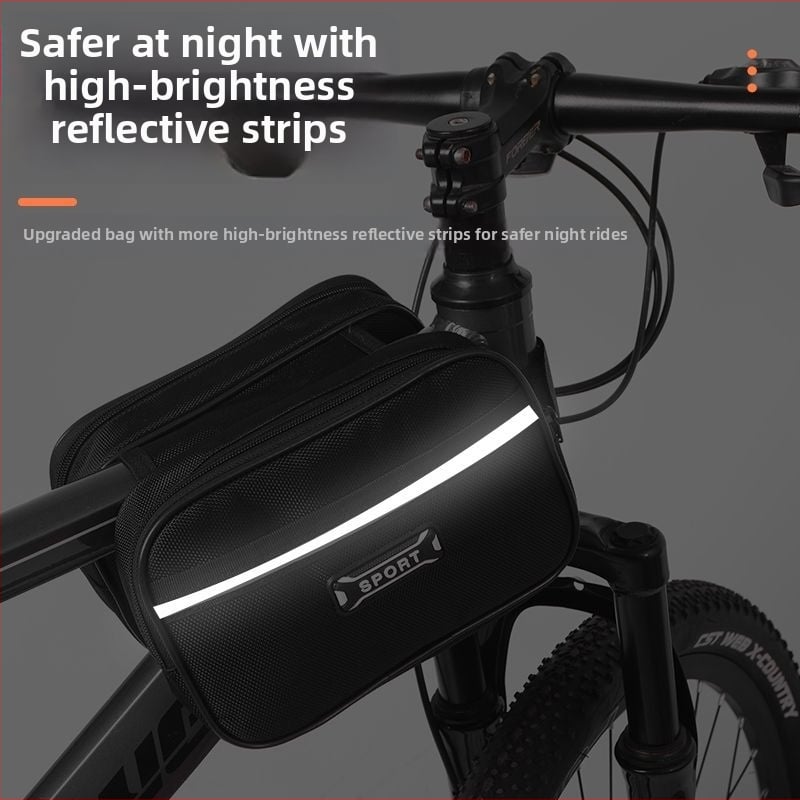 Τσαντα frame ποδηλάτου για βουνό/δρομικό με θήκη κινητού στον άνω σωλήνα και θήκη σέλας