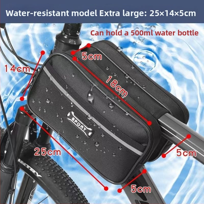 Τσαντα frame ποδηλάτου για βουνό/δρομικό με θήκη κινητού στον άνω σωλήνα και θήκη σέλας