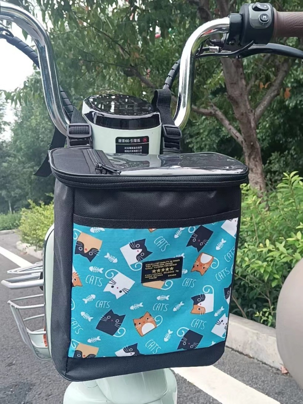 Μπροστινό σακίδιο αποθήκευσης για ηλεκτρικό ποδήλατο, Oxford ύφασμα, αδιάβροχο, χωρητικότητα 20L, Μοντέλο 1