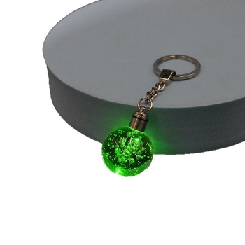 LED svijetleći kristalni ključ s privjeskom: globus i sportske lopte (košarka, nogomet, golf) – novi kineski stil, kutija za poklon
