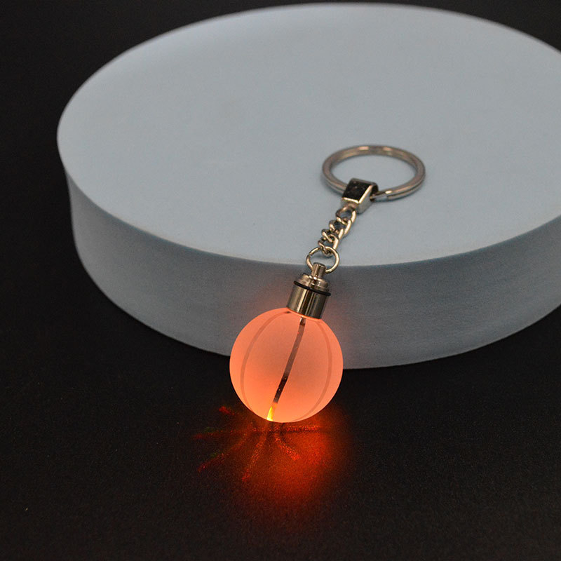 LED svijetleći kristalni ključ s privjeskom: globus i sportske lopte (košarka, nogomet, golf) – novi kineski stil, kutija za poklon
