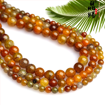 6A kvalitete agat kuglice s uzorkom zmaja, kružne kuglice, za DIY nakit, moderan stil