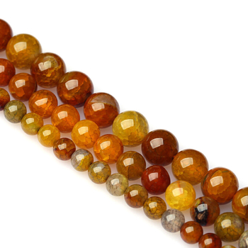 6A kvalitete agat kuglice s uzorkom zmaja, kružne kuglice, za DIY nakit, moderan stil