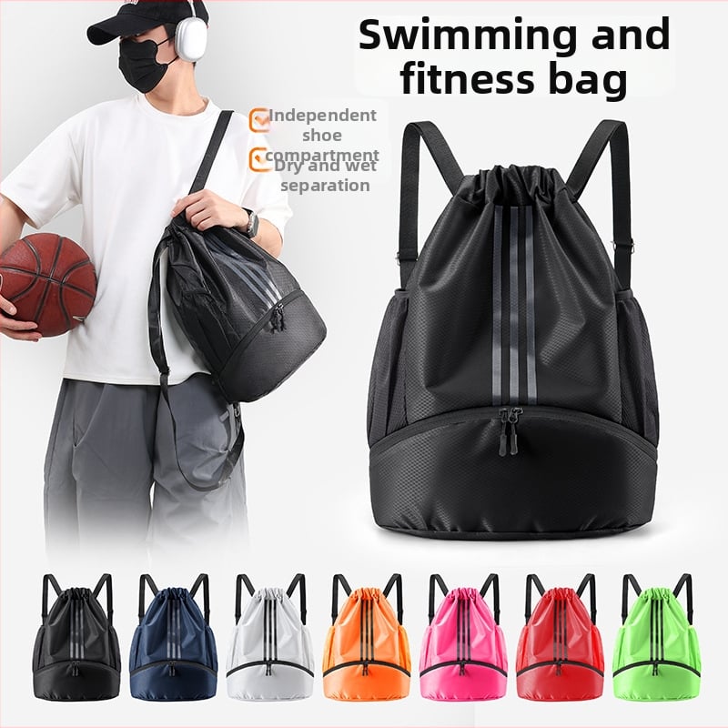 Virvelinė krepšinio tašė – universalus, nailonas, 20–35 L, drėgna-sausa atskyrimas, tilps 13 colių nešiojamasis kompiuteris