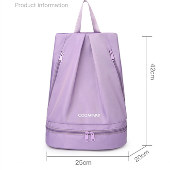 Sportinė kelioninė kuprinė su sausų ir šlapių atskyrimu ir batų skyriumi, Oxford audinys, kvėpuojanti, atspari vandeniui ir dėvėjimui