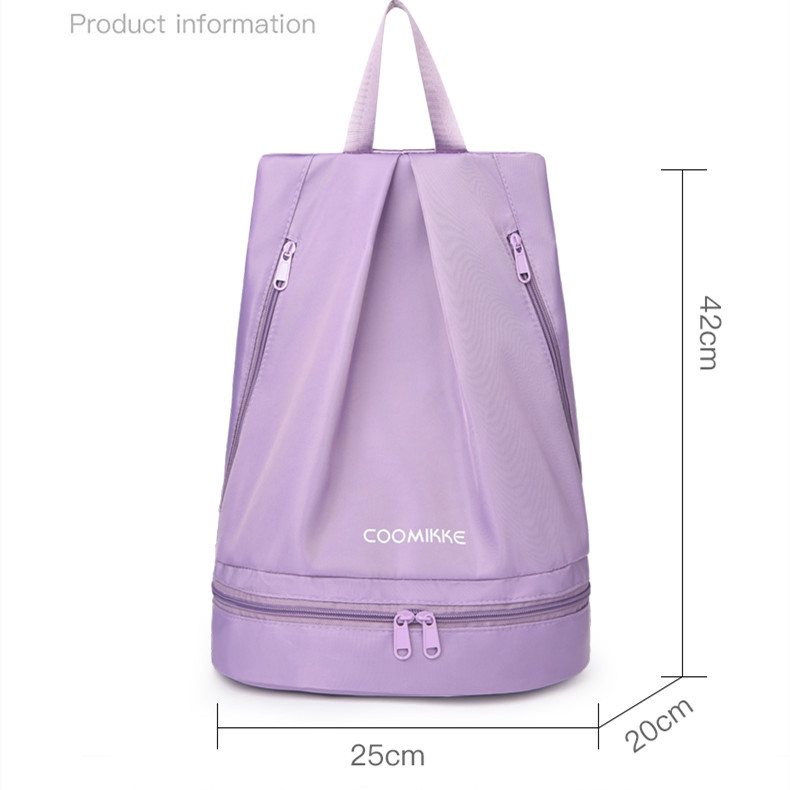 Sportinė kelioninė kuprinė su sausų ir šlapių atskyrimu ir batų skyriumi, Oxford audinys, kvėpuojanti, atspari vandeniui ir dėvėjimui