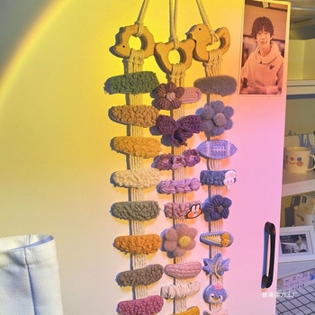 Stojeći zidni izložbeni stalak za ukosnice i dječji nakit, dvostruki sloj, djevojački stil, predstavljen u jesensko 2022.