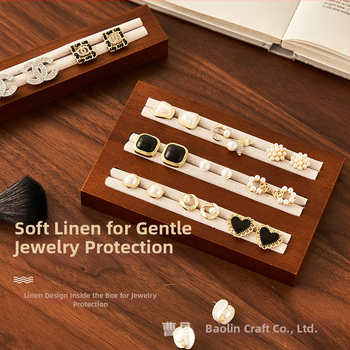 Medinis papuošalų laikiklis retro stiliuje, stalinis vieno aukšto laikiklis žiedams ir apyrankėms, daugiafunkcinis saugojimas