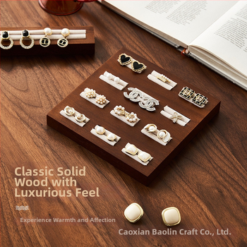 Medinis papuošalų laikiklis retro stiliuje, stalinis vieno aukšto laikiklis žiedams ir apyrankėms, daugiafunkcinis saugojimas