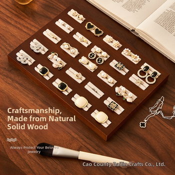 Medinis papuošalų laikiklis retro stiliuje, stalinis vieno aukšto laikiklis žiedams ir apyrankėms, daugiafunkcinis saugojimas