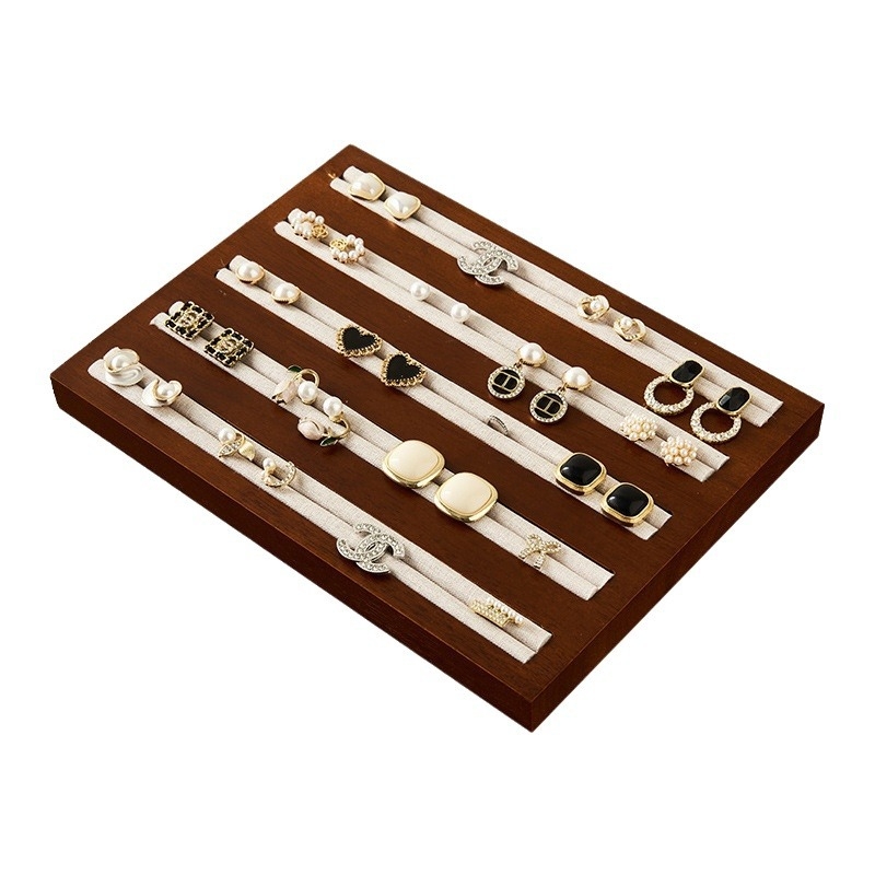 Medinis papuošalų laikiklis retro stiliuje, stalinis vieno aukšto laikiklis žiedams ir apyrankėms, daugiafunkcinis saugojimas