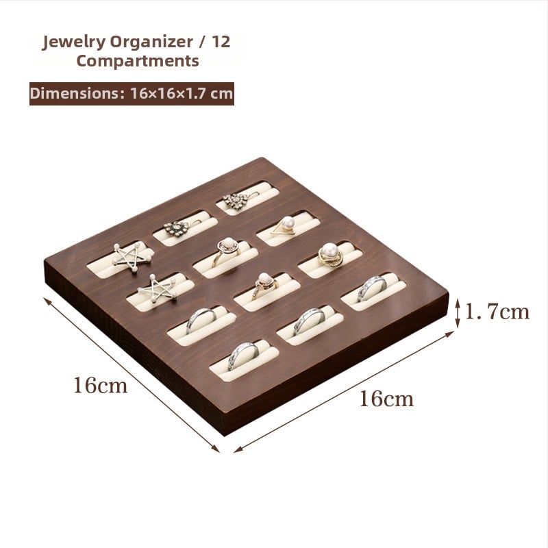 Medinis papuošalų laikiklis retro stiliuje, stalinis vieno aukšto laikiklis žiedams ir apyrankėms, daugiafunkcinis saugojimas