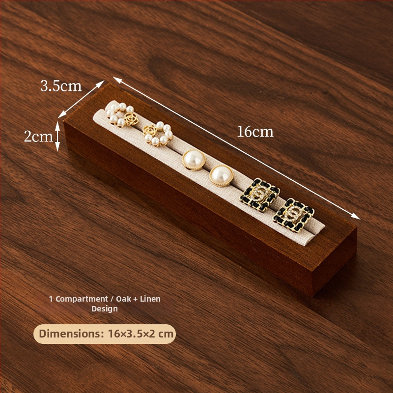 Medinis papuošalų laikiklis retro stiliuje, stalinis vieno aukšto laikiklis žiedams ir apyrankėms, daugiafunkcinis saugojimas