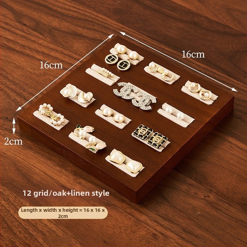 Medinis papuošalų laikiklis retro stiliuje, stalinis vieno aukšto laikiklis žiedams ir apyrankėms, daugiafunkcinis saugojimas