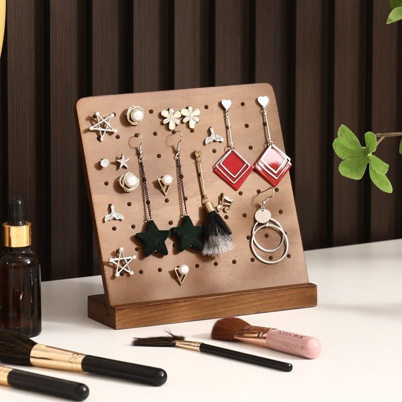 Medinis papuošalų laikiklis retro stiliuje, stalinis vieno aukšto laikiklis žiedams ir apyrankėms, daugiafunkcinis saugojimas