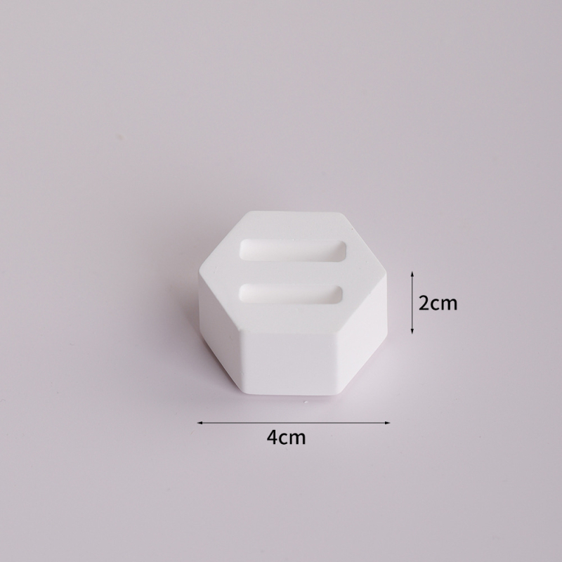 Stalak za prstenje od gipsa, jednostupanjski, nordijski stil, ručna izrada