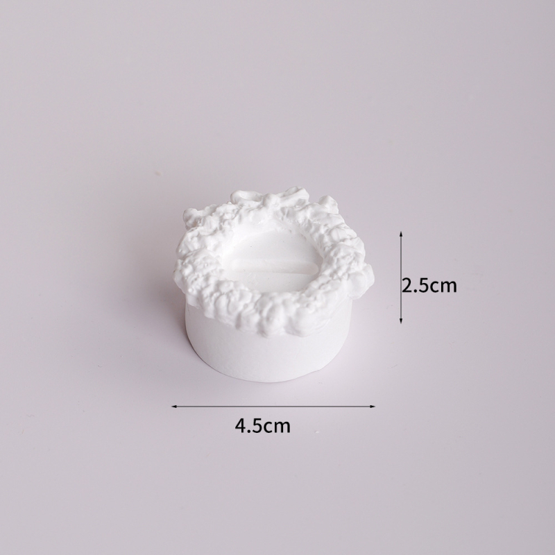 Stalak za prstenje od gipsa, jednostupanjski, nordijski stil, ručna izrada