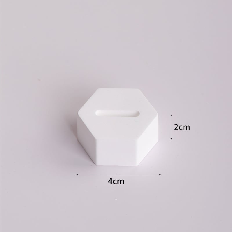 Stalak za prstenje od gipsa, jednostupanjski, nordijski stil, ručna izrada