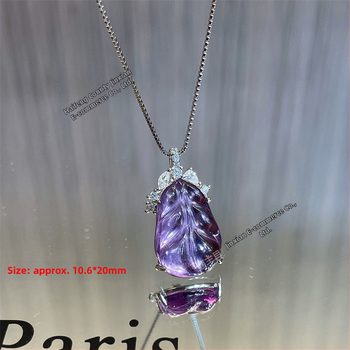 Ripats ametisti kristalliga, sünteetiliste tsirkooniidega, 925 hõbedast – lihtne stiil