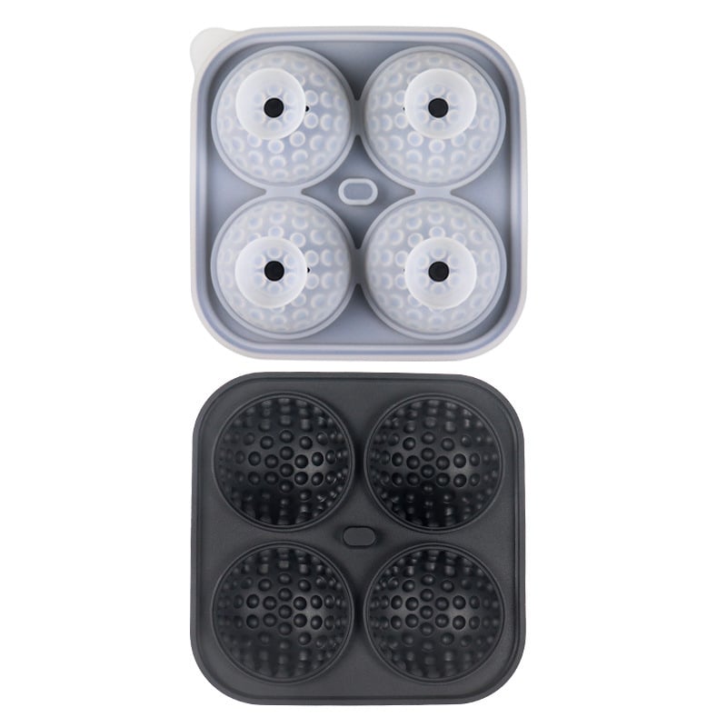 Μορφή πάγου για ουίσκι σε σχήμα μπάλας, σιλικόνινη παγοθήκη με 4 οπές για γκολφ, χωρητικότητα 100 ml