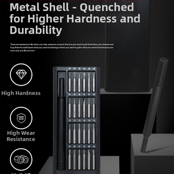 Set odvijača 24-u 1 s preciznim bitovima, magnetskim vrhovima, S2 alatni čelik, težina 230 g