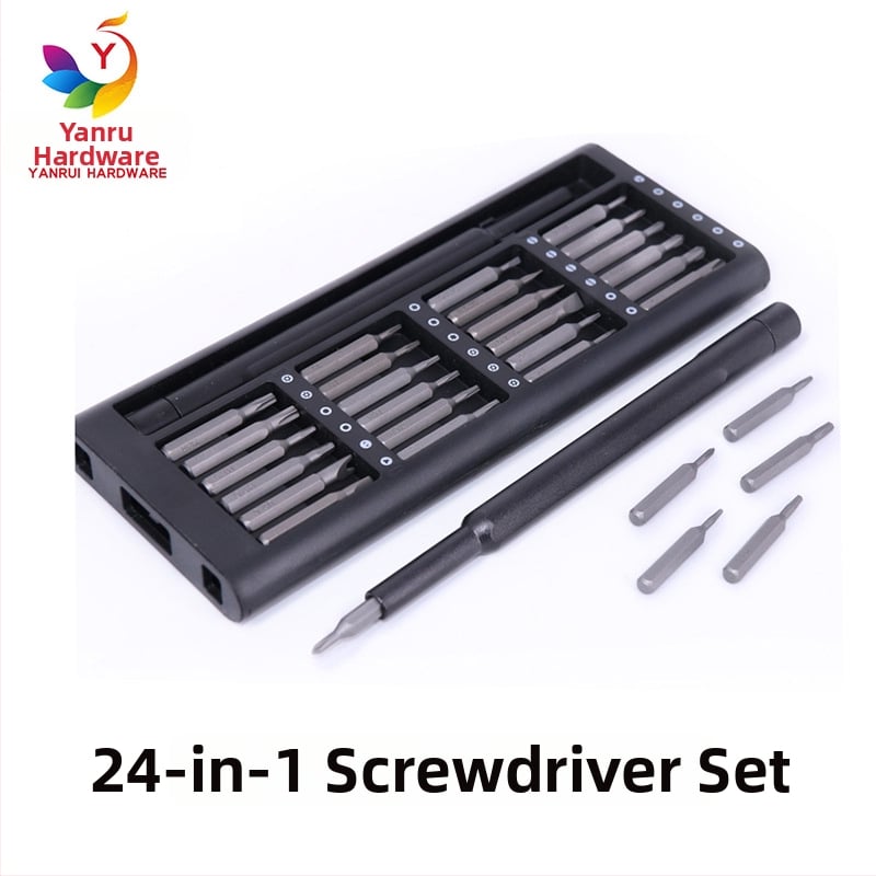 Set odvijača 24-u 1 s preciznim bitovima, magnetskim vrhovima, S2 alatni čelik, težina 230 g