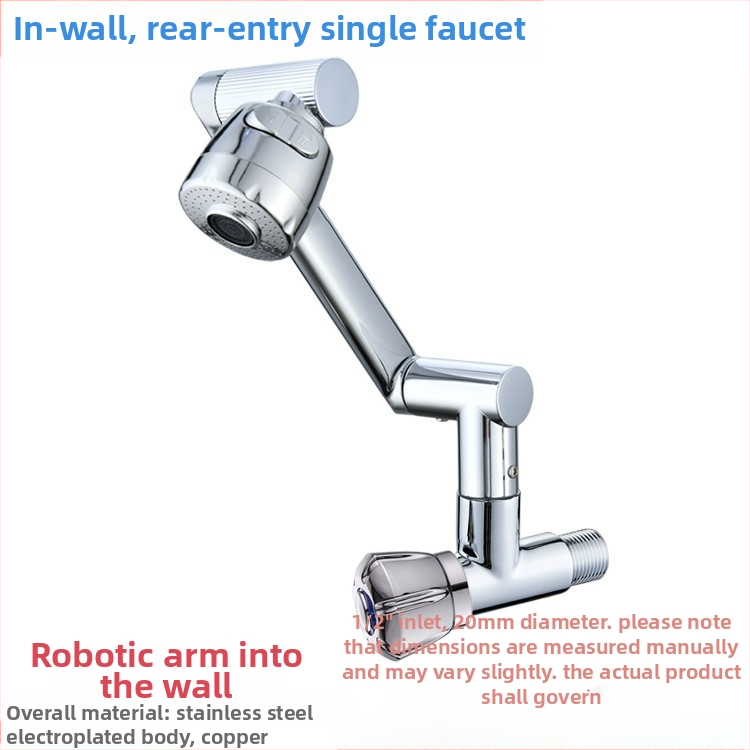 Virtuvės plautuvės čiaupas - sieninis montavimas, tik šaltas vanduo, vertikalus sukimas; varinis korpusas, varinis vožtuvo šerdis, 20 mm vožtuvo lizdas
