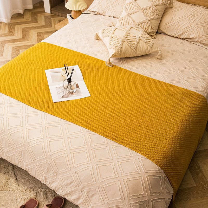 Pleteno pokrivalo za krevet, skandinavski stil, hotelska dekoracija, akrilni materijal, bez prilagodbe