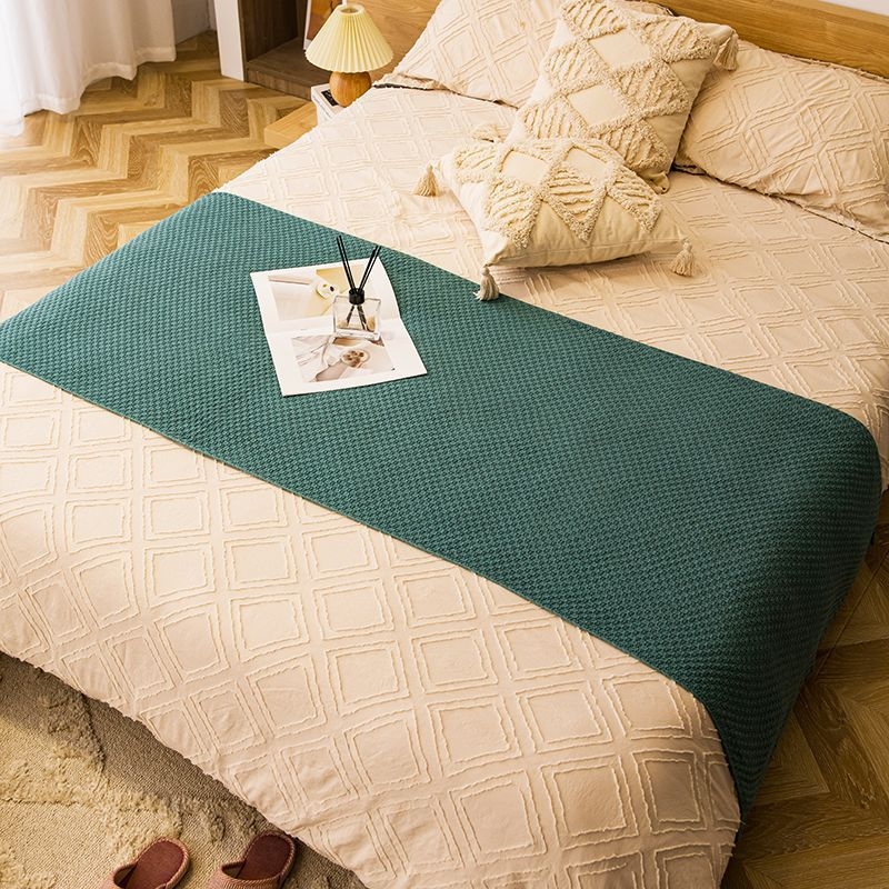 Pleteno pokrivalo za krevet, skandinavski stil, hotelska dekoracija, akrilni materijal, bez prilagodbe