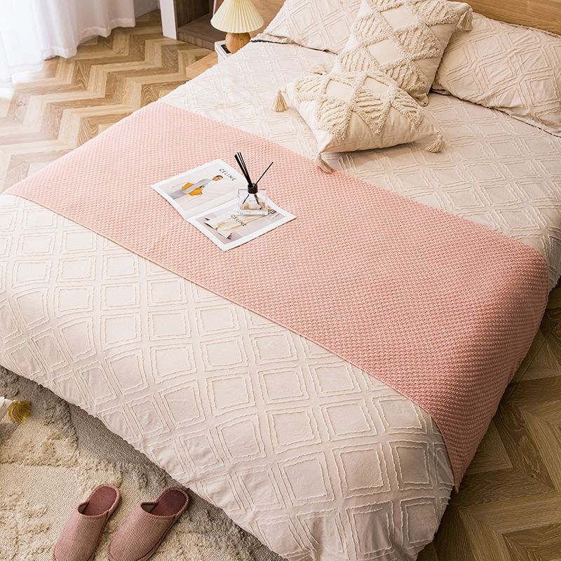 Pleteno pokrivalo za krevet, skandinavski stil, hotelska dekoracija, akrilni materijal, bez prilagodbe