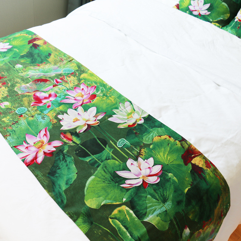 Декоративен флаг за легло в етно стил, памучен, двойно слой, ретро дълга лента, хотелски декор, геометричен модел