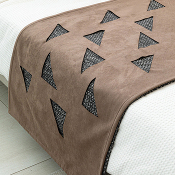 Хотелски стил комплект за спално бельо: краен шал за легло, възглавници, калъфки за възглавници и одеяло от полиестер – луксозен