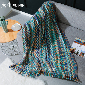 Boemska deka s prugama, etnički stil, pogodna za kauč i krevet, vrhunski proizvod, šifra 636397540047