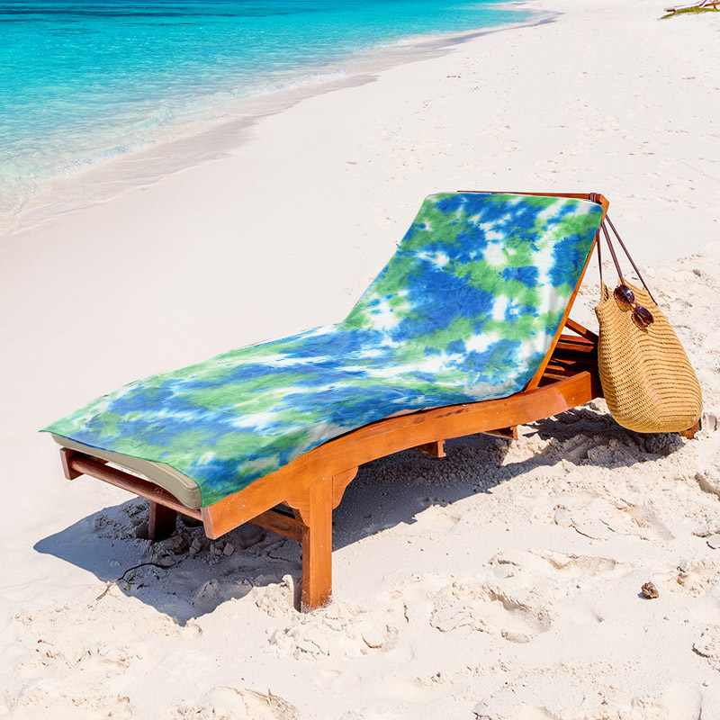 Navlaka za plažni stolac s Tie-dye uzorkom, mikrovlaknasta navlaka za ležaljku, plažni ručnik, podloga za ležaljku uz bazen
