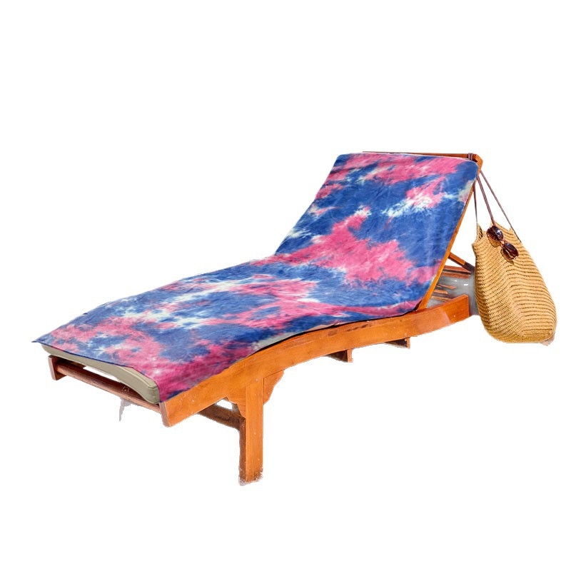 Navlaka za plažni stolac s Tie-dye uzorkom, mikrovlaknasta navlaka za ležaljku, plažni ručnik, podloga za ležaljku uz bazen
