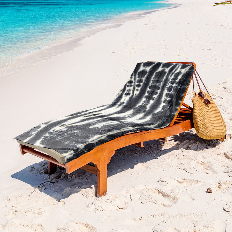 Navlaka za plažni stolac s Tie-dye uzorkom, mikrovlaknasta navlaka za ležaljku, plažni ručnik, podloga za ležaljku uz bazen